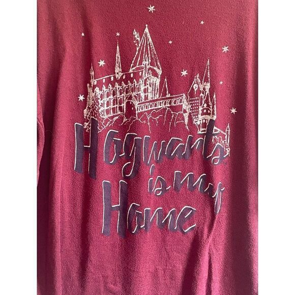 Harry Potter Sleepwear Hogwarts Is My HomeXL Pajama Top Night Shirt - Picture 2 of 7